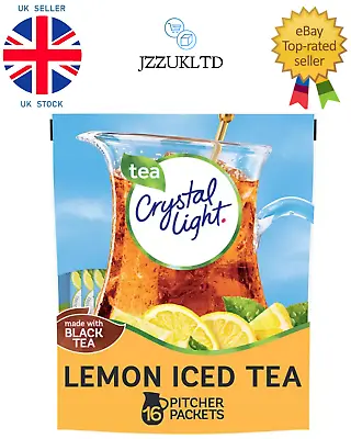 Crystal Light Lemon Iced Tea Naturally Flavored Powdered Drink Mix - 16 Packets • £16.99