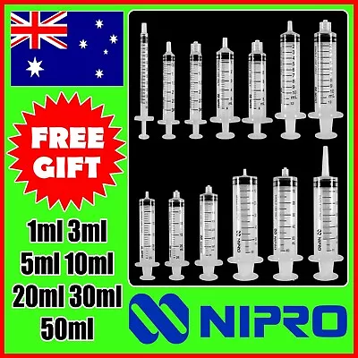$13.25 • Buy Syringes 1ml 3ml 5ml 10ml 5 10 50 25 100 Nipro Suits Lock/Slip Hypodermic Needle