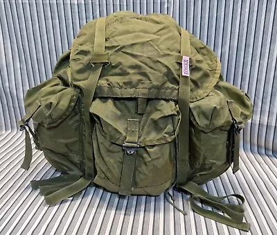 Vintage US Army Military Green Nylon Field Pack Backpack Made In U.S. • $49.95