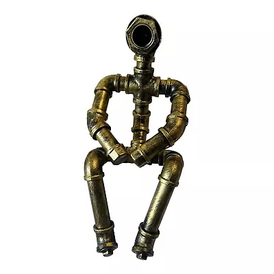 Retro Robot Water Pipe Desk Light Steampunk Industrial Vintage Table Lamp Gift • $34.99