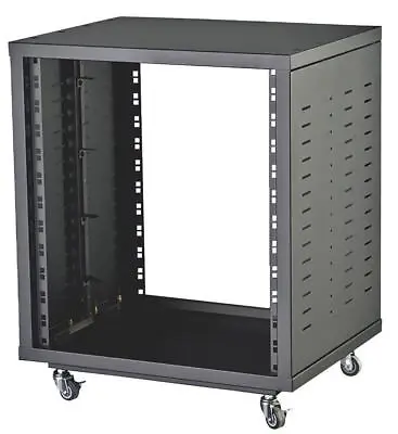 £118.09 • Buy 12U 19  Universal Open Rack Cabinet With Wheels, Black - URC-12U