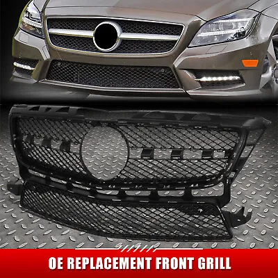 [Diamond Mesh]For 12-15 Mercedes CLS550 AMG Styling Front Grille W/ Badge Slot • $106.36