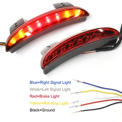 Motorcycle Fender Led Turn Signal Tail Light For Harley Street Nightster Bob • $18.05