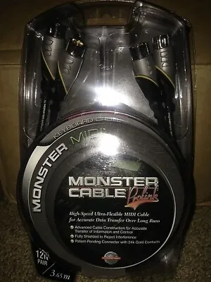 Monster M MIDI-12P StudioLink Patchbay 12ft. 5 Pin DIN Pair Cables • $34.99