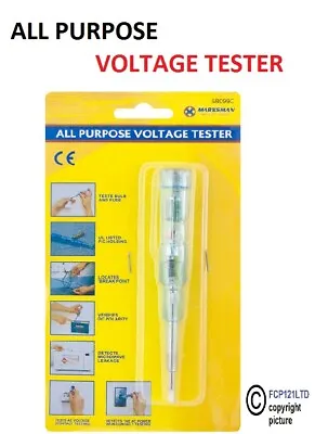 £3.14 • Buy All Weather Voltage Tester Screwdriver Slotted With Clip Electrical Power Test