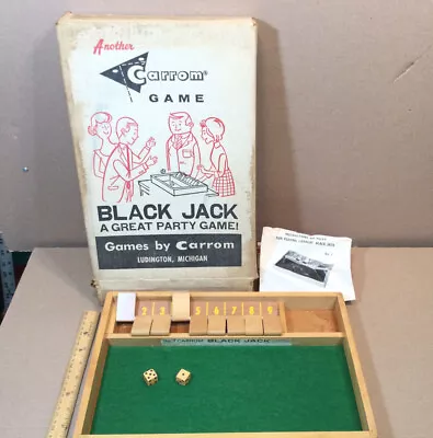 Vintage No. 7 Carrom Black Jack Game A Great Party Game Wood Made Shut The Box • $29.95