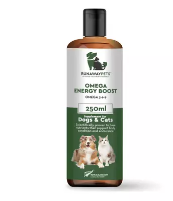 Runaway Pets | Omega Energy Boost | Omega 3-6-9 | 250ml • $34.95