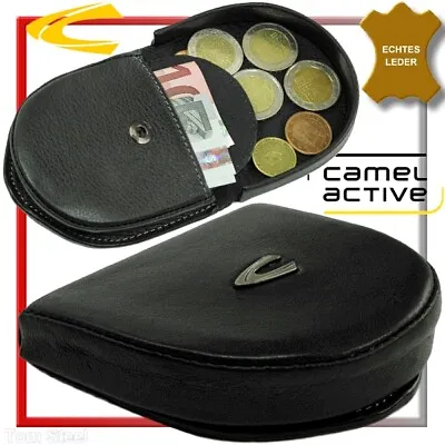 Camel Active Small Münzbürse Wallet Purse Black Leather Wallet • £43.15