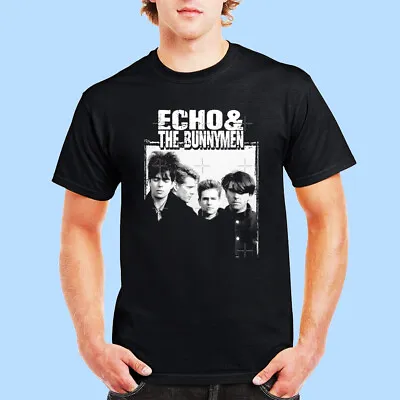 New Echo & The Bunnymen Music Mens Black T-Shirt Size S-5XL • $21.99