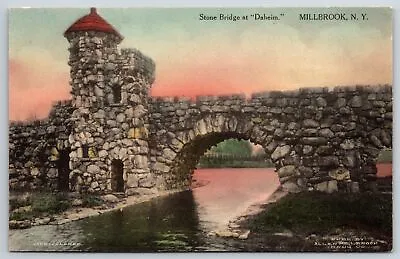 Millbrook New York~Hand Colored Danheim Stone Bridge~c1910 Postcard • $9.99