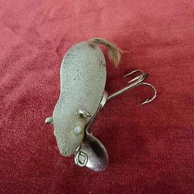 Vintage Paw Paw Grey Suede Mouse Lure  1930s Or 1940s.   • $19.99