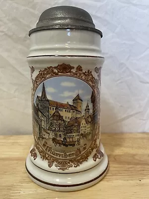 Vintage Nurnberg Lidded Beer Stein 8  Sought After • $29.99