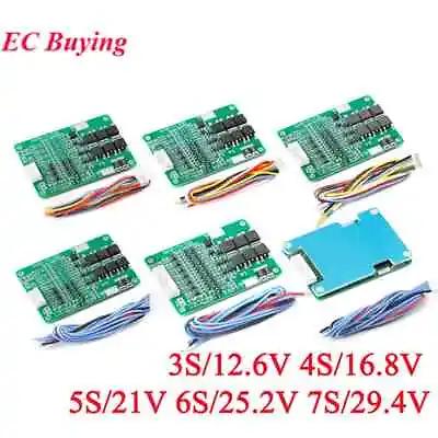 3S 4S 5S 6S 7S 15A BMS 20A 18650 Ion Lithium Battery Protection Board Module • $13.50