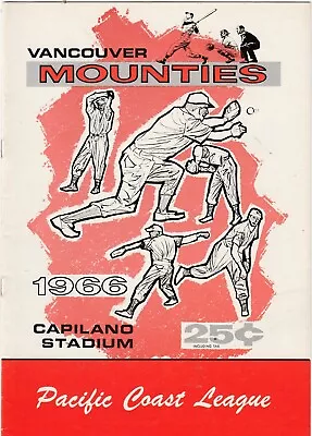 Vancouver Mounties 1966 Pacific Coast League Program • $14.57