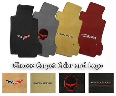 Corvette C6 Velourtex 2pc Front Floor Mats - Choice Of Carpet Color & Logo • $138.99