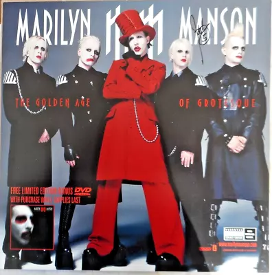 John 5 Hand Signed Marilyn Manson 12  X 12  Promo Flat  Motley Crue Rob Zombie • $125