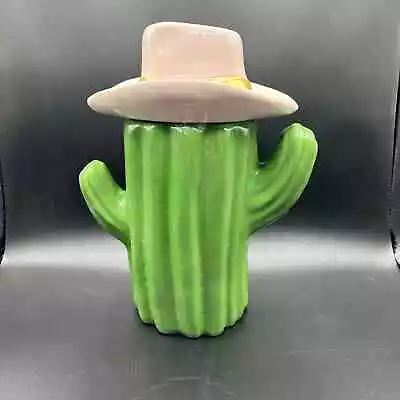 Cactus Cowgirl Hat Cowboy Cookie Jar Bnwt • $33