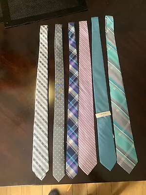 Six (6) Brand New Dress Ties With Tags Express Calvin Klein Kennith Cole Lot • $60