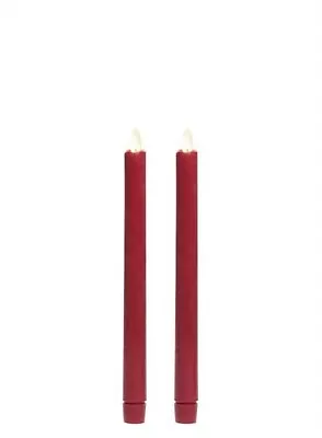 SALE Candle Impressions  Red  Set Of (2) 9  Mirage Gold Tapers From QVC - BNIB • $25.99