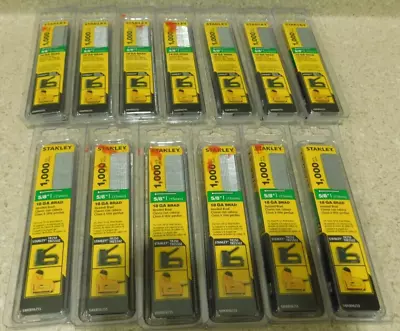 £73 • Buy Stanley 1000 5/8 Brad 18 Gauge Headed Brad 13 Count Lot