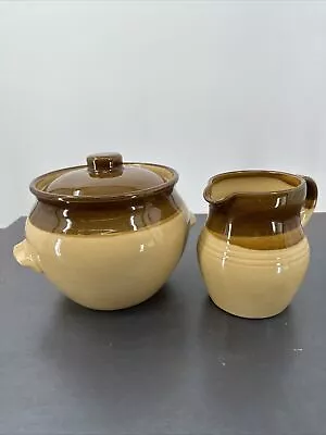 Vintage T G Green Granville Pottery Church Gresley Large Storage Jar & Pitcher • $25