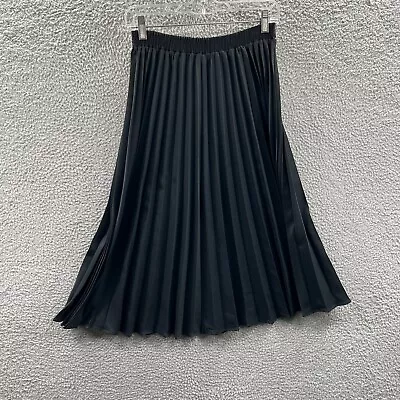 Units Womens Flare Skirt 3 Black 100% Polyester Pleated Midi Electric Waist • $14.99