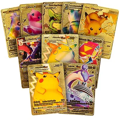 55pcs Black Gold Silver Foil Cards Vmax GX Energy Card Pokemon Kids Gift US • $0.99