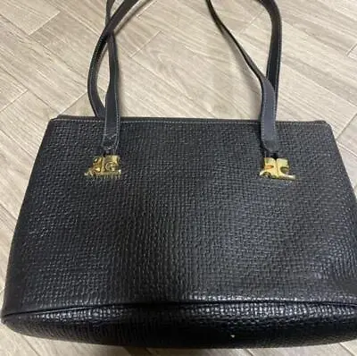 Courreges Vintage Tote Bag Black Leather • $144.90