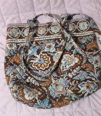 Vera Bradley Java Blue Retired Medium Tote Bag Purse Paisley • $10