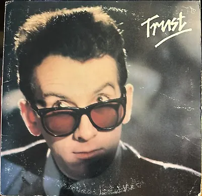 Elvis Costello-Trust LP 1981 Columbia Nick Lowe VG+ Vinyl Nieve Tilbrook • $10
