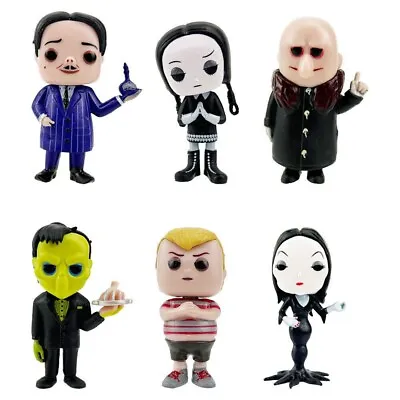 6pcs Wednesday Addams 2.7'' Action Figure The Addams Family Toys PVC Cake Topper • £12.99