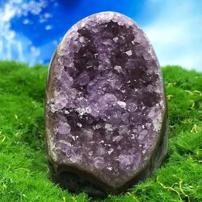 204G Rare Natural Amethyst Geode Quartz Crystal Mineral Specimen Healing • $7.61