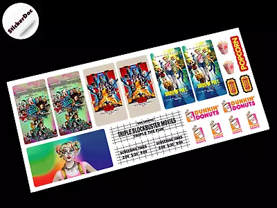 CUSTOM STICKER SET 14 For Palace Cinema 10232 Town Plan 10184  Models Toysetc • $12.20