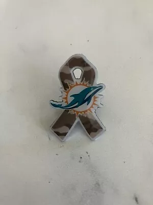Miami Dolphins Salute To Service Camo Military Ribbon NFL Team Lapel Pin • $13.99