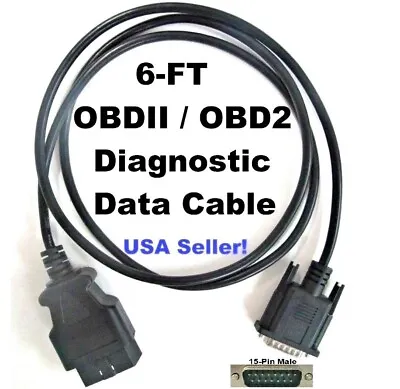 6FT Replacement OBD2 OBDII Scanner Cable For MATCO Quickcode MD9000A Code Reader • $30.65