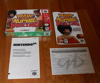 N64 Ready 2 Ruble Boxing Empty Box With Instruction Manual  • $19.99