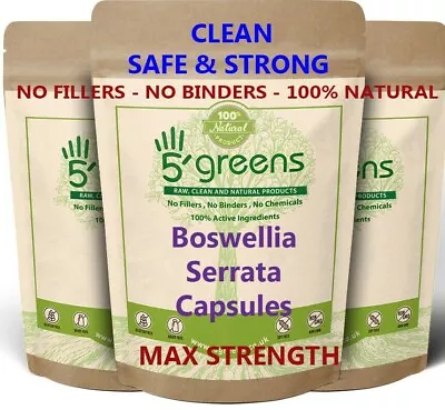 £5.99 • Buy Boswellia Serrata Extract Capsules 6000mg Effective Vegan 100% Natural 5greens