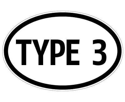 VW 1962-1973 TYPE 3 Oval 7 X 4 Decal • $15.95