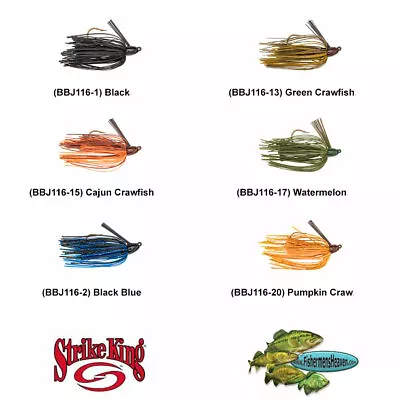 Strike King Jigs Bitsy Bug 1/16oz Choose Any 6 Colors Mini Finesse BBJ116 Lures • $6.04