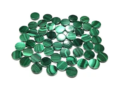 Natural Malachite Top Coin Flat Coin Loose Cabochon Gemstones Lot 6×6m To 25×25m • $13