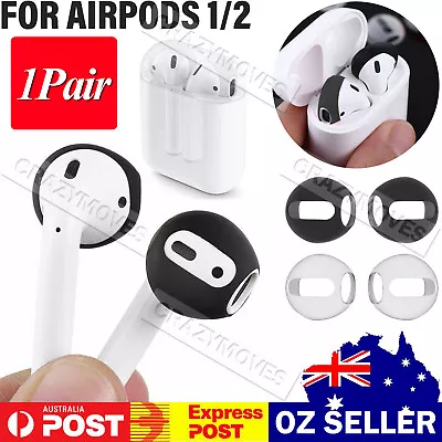 For Apple AirPods 1/2 Ear Tips + Case Earpod Cover Silicone Ear Hook Earbud VIC • $3.89