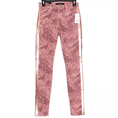 NWT J Brand Womens Jeans Super Skinny Mid Rise Ultra Slimming Pink Size 27 BJ • $32.98