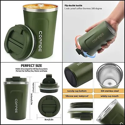 $17.12 • Buy 12 Oz Coffee Travel Mug Stainless Steel Vacuum Insulated Tumbler Spill Proof Lid