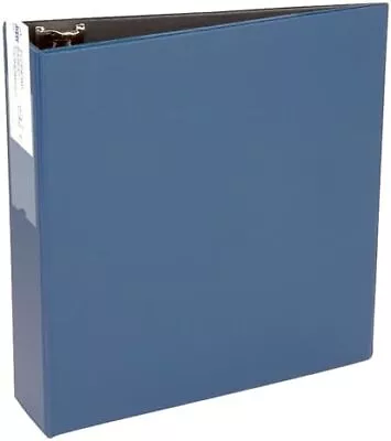 Economy 3 Ring Binder 3  Round Rings Label Holder 1 Blue Binder (04600) • $11.99