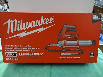 NEW Milwaukee 2446-20 M12 12V 14-Inch Lithium-Ion Grease Gun - Bare Tool • $129