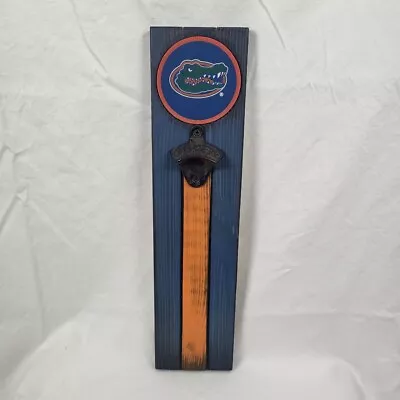 UF Florida Gators Wood Wall Mounted Magnetic Bottle Opener Handmade Beer Soda • $49.99