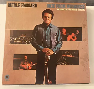 Merle Haggard Okie From Muskogee Recorded  Live  Vinyl LP Capitol EMI • $9.95
