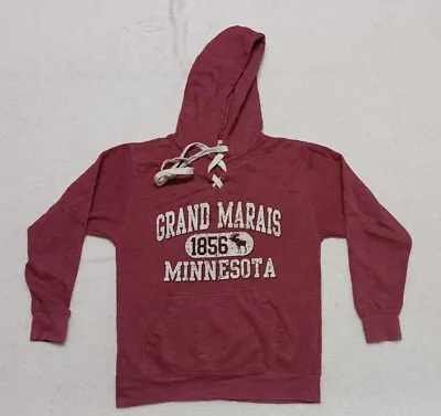 Retrovision Apparel Men's Grand Marais Minnesota Red Pullover Hoodie Sz S • $15