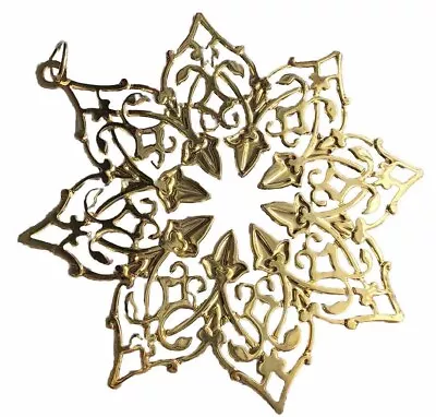 1994 MMA Brass Gold Plated Star Snowflake Ornament Metropolitan Museum Of Art • $35