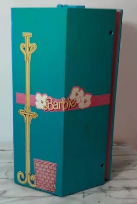 Vtg 1984 Mattel Barbie Home & Office Trifold Blue Pink Playset- FOR PARTS/REPAIR • $34.95